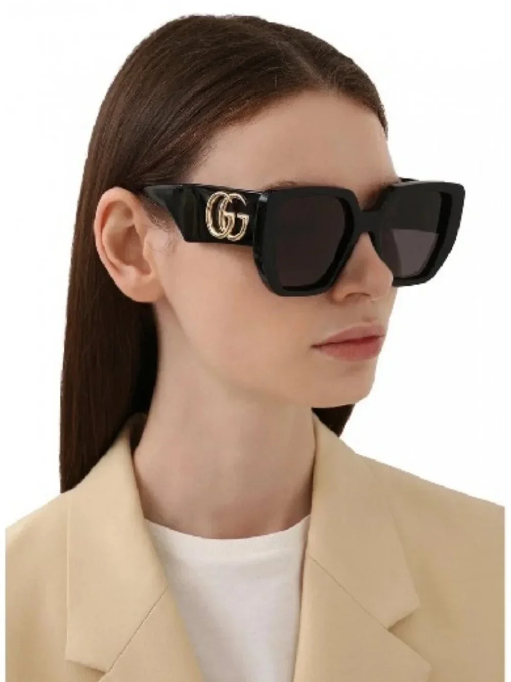 GUCCI GG0956S 003 WOMEN BLACK OVERSIZED SUNGLASSES